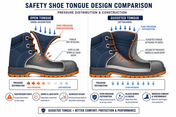 How Does Tongue Design Affect Comfort in Safety Shoes?