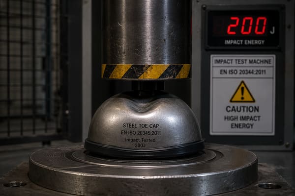 How much impact can a steel toe cap withstand\ Steel toe cap impact resistance test