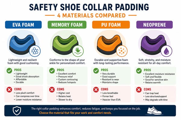 What Is the Collar Padding in Safety Shoes Made Of?