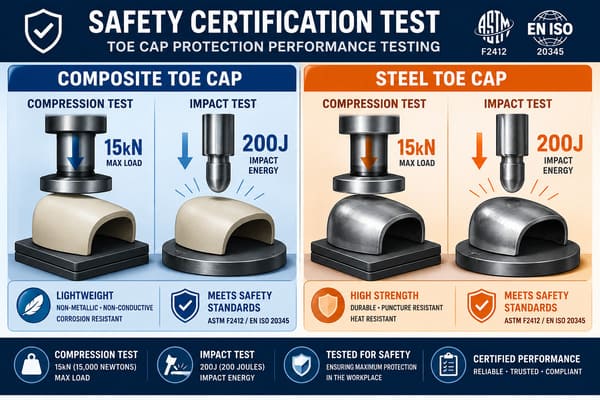 Are composite toe caps as safe as steel? Composite vs steel toe cap safety test comparison
