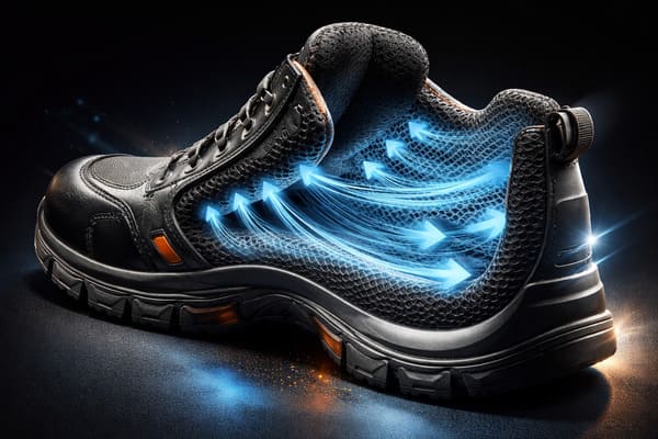 Most Breathable Safety Shoe Lining Material breathable 3D spacer mesh lining in safety shoes
