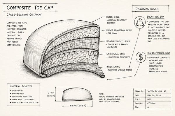 What are the disadvantages of composite toe caps? Disadvantages of composite toe safety shoes
