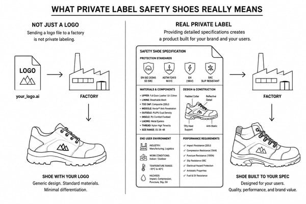 Private Label Safety Shoe Definition and Process What private label safety shoes really means