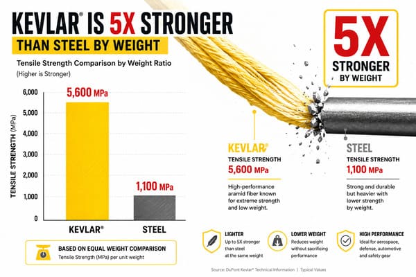 Kevlar Strength vs Steel Puncture Test Data Kevlar tensile strength vs puncture resistance comparison chart