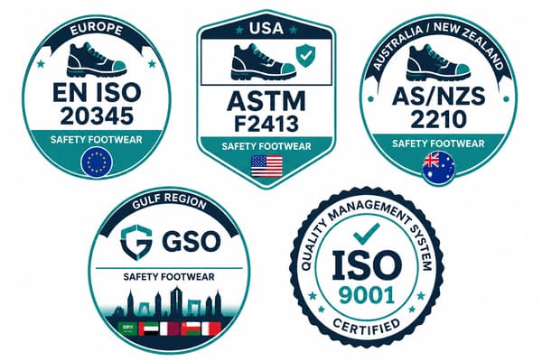 Safety Shoe Certifications from Chinese Manufacturer\ Safety shoe certifications EN ISO 20345 ASTM F2413 China supplier