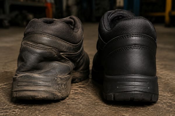weak heel counter safety shoe failure