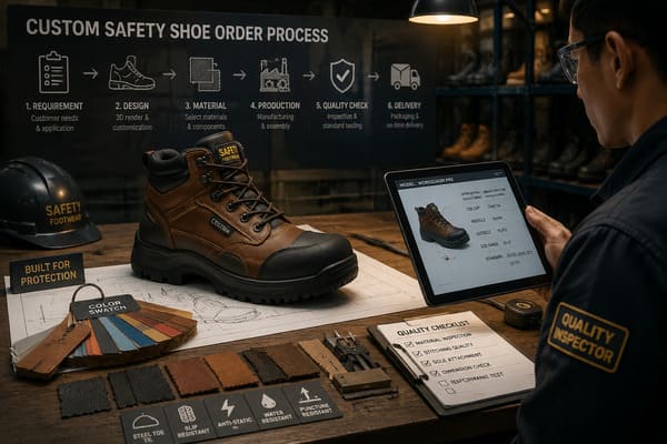 Can a safety shoe supplier handle custom orders without losing quality Custom safety shoe order process