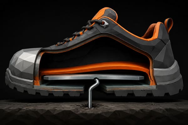 Steel Midsole Puncture Protection Mechanism Steel midsole safety shoe puncture protection mechanism