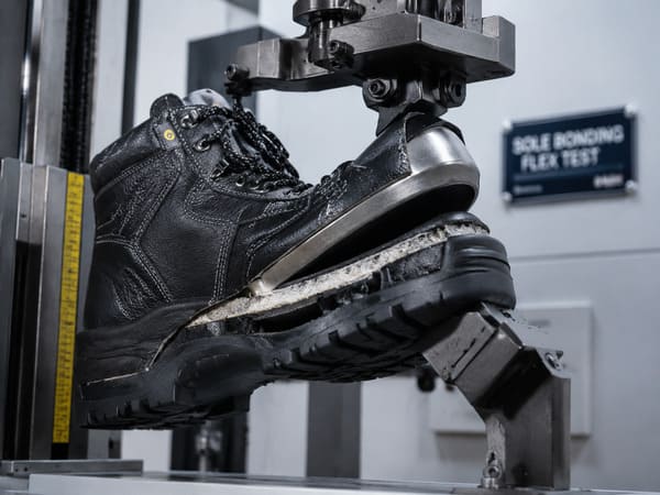 Durability testing of cemented safety shoes