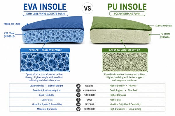 What Is the Difference Between an EVA Insole and a PU Insole?
