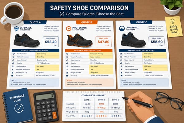 How Do You Compare Safety Shoe Quotes from Different Manufacturers?