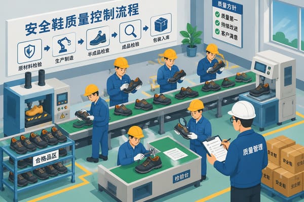 How to avoid quality problems when sourcing safety shoes from China Safety shoes quality control process in Chinese factory