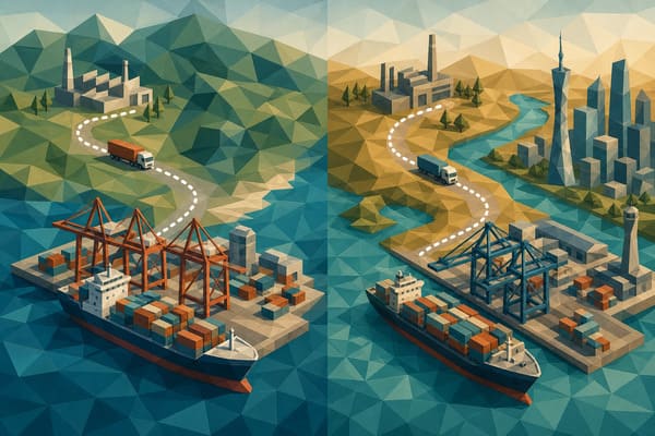 FOB port comparison Ningbo vs Guangzhou for safety shoes