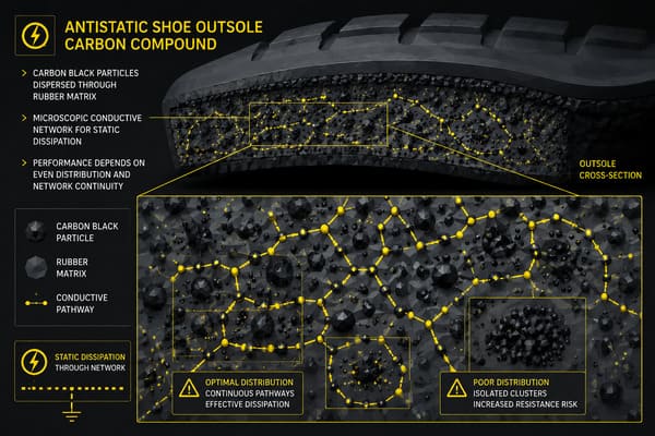 How Antistatic Safety Shoe Outsole Works\ Antistatic Shoe Outsole Carbon Compound