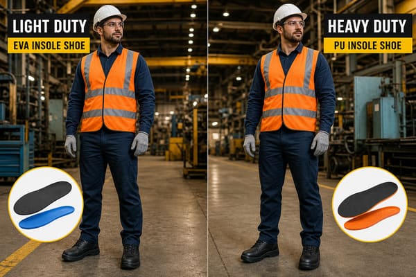 Choosing the Right Insole for Safety Shoes – EVA or PU Safety shoe insole selection guide for industrial use