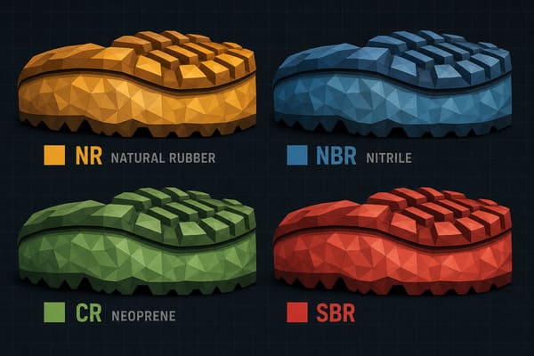 Types of Rubber Used in Safety Shoe Outsoles Four types of rubber outsole compounds for safety shoes