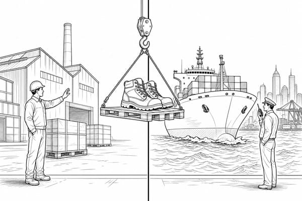 FOB risk transfer point in safety shoe shipping