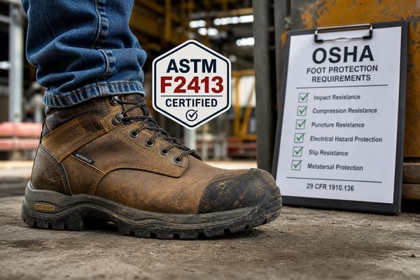 OSHA safety shoe rule ASTM F2413 compliance