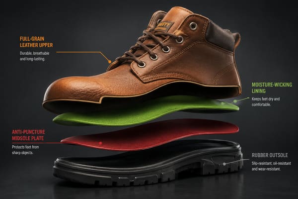 How Material Choices Impact the Final Price of Safety Footwear\ safety shoe material choices and price impact