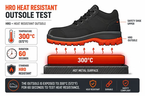 What Temperature Can an HRO-Rated Safety Shoe Outsole Withstand?