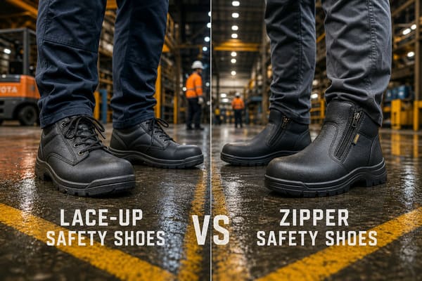 What Is the Difference Between Lace-Up and Zipper Safety Shoes?