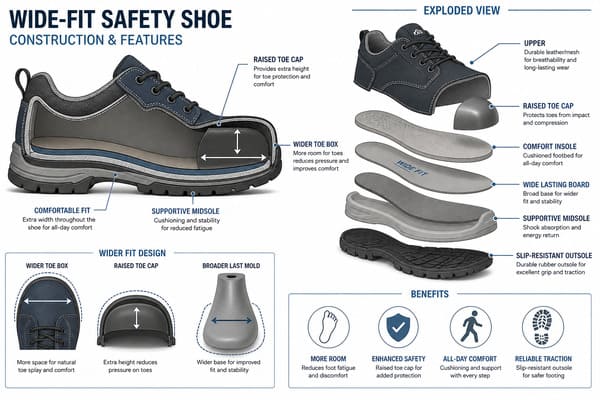 What Is a Wide-Fit Safety Shoe and Who Needs One?
