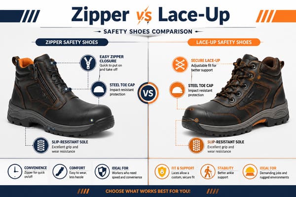 Are Zipper Safety Shoes as Secure as Lace-Up Safety Shoes?