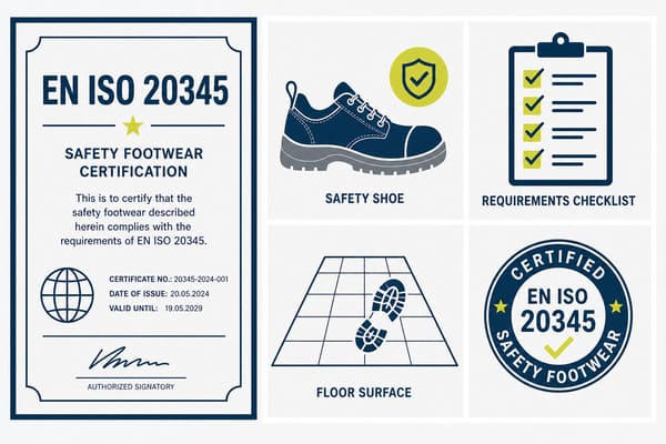 EN ISO 20345 slip resistance standard safety footwear certification