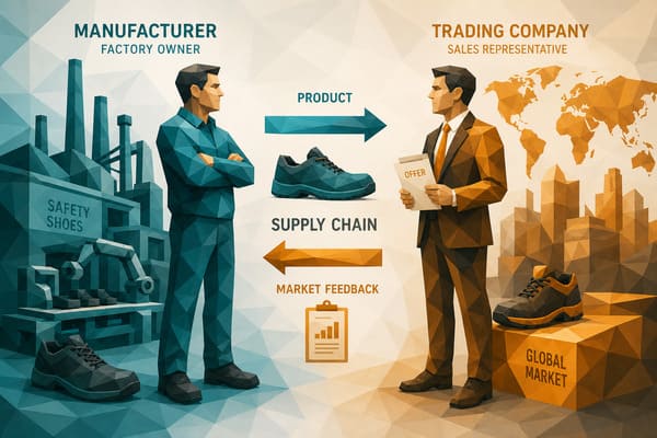 Difference between manufacturer and trading company