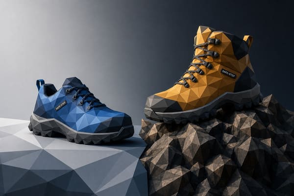 High-cut vs low-cut safety shoe on different terrain