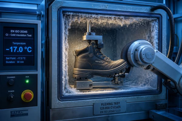 How CI Rating Is Tested in Safety Footwear CI rating cold insulation safety shoe testing procedure EN ISO 20345