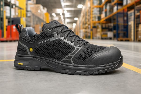 Low-cut safety shoe for indoor warehouse use