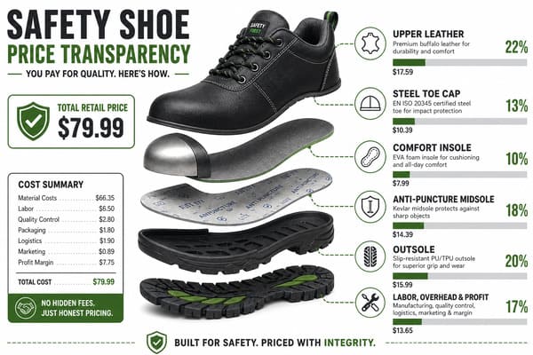 Price transparency in safety shoe sourcing