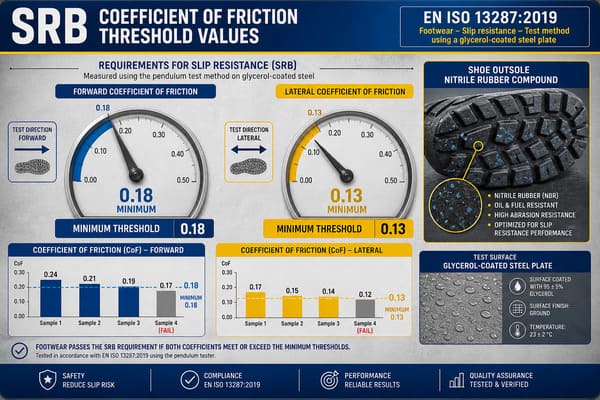 SRB coefficient of friction test threshold values