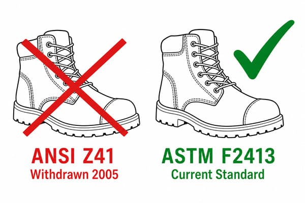 Is ANSI Z41 Still Valid for Safety Footwear ANSI Z41 replaced by ASTM F2413 North American safety shoe standard