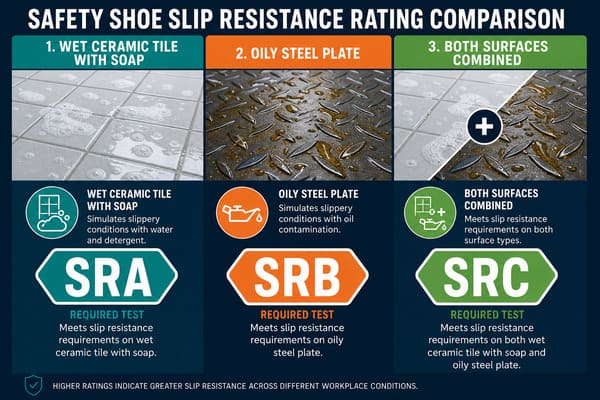 SRA SRB SRC slip resistance rating comparison chart