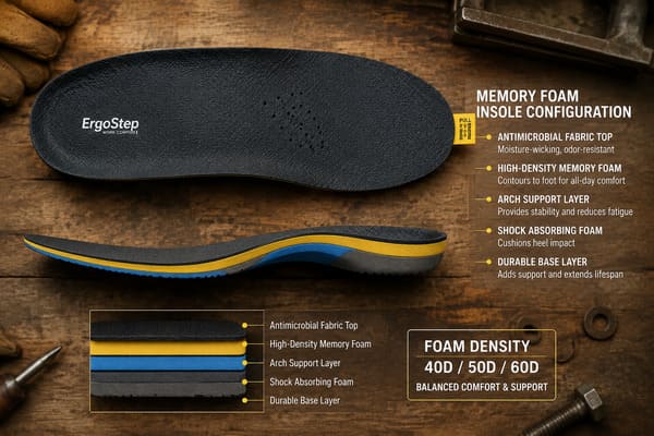 Best memory foam insole configuration for work boots