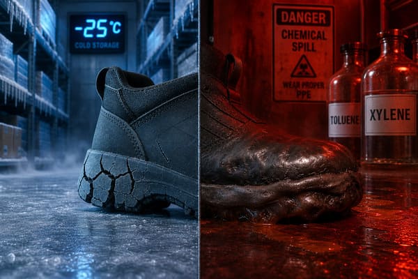 Disadvantages of Nitrile Rubber Outsoles Disadvantages of nitrile rubber outsoles in cold temperature chemical and UV exposure environments