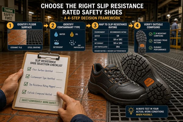 how to choose slip resistance rating for work environment